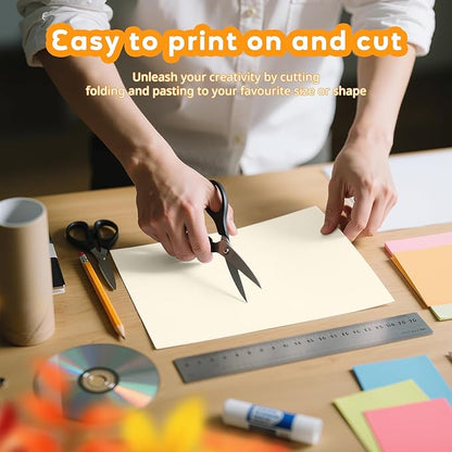 120 Sheets Cream Cardstock Paper, Cardstock 8.5" x 11", Construction Paper - Image 4
