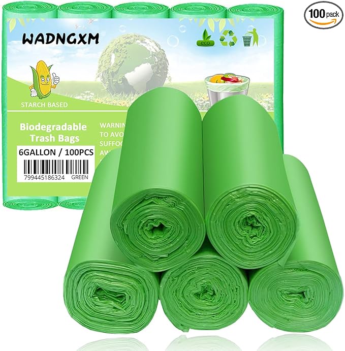 6 Gallon Biodegradable Trash Bags by WADNGXM