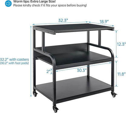 Fannova 32.3" x 18.9" Extra Large Printer Stand Table - Image 2