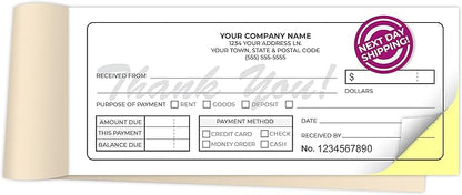 Custom 2.83" x 7" Carbonless NCR Books in 2-Part Duplicate Invoices, Work Orders by PrintPPS