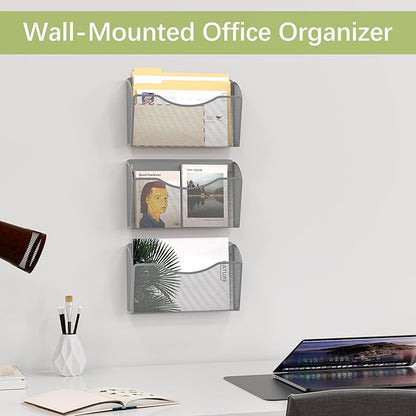 EasyPAG 3 Single Pocket Wall File Organizer, Mesh Hanging File Folder Organizer - Image 3