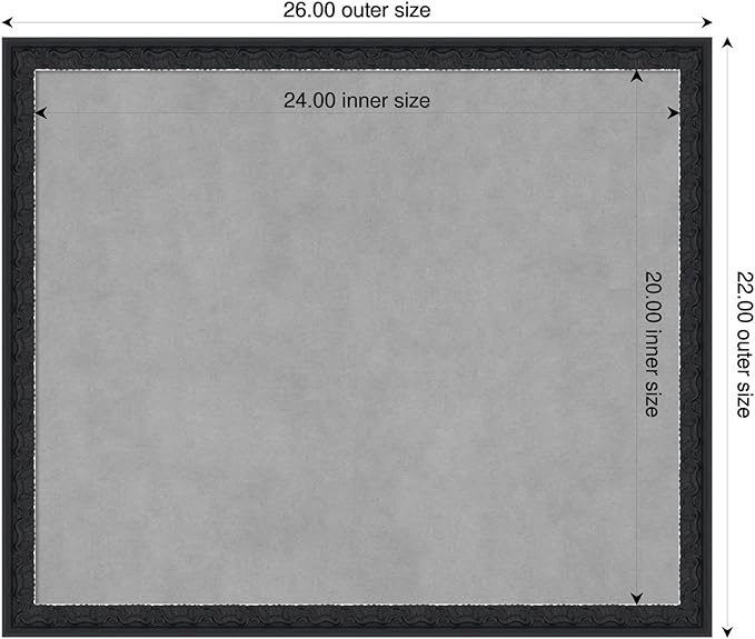 Amanti Art Black Framed Magnetic Board 22x26 Medium Vision Board - Image 2