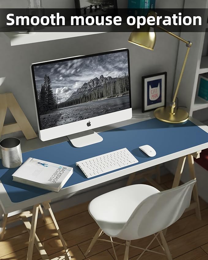Desk mat Large, Leather Desk Pad Protector, Office Desk Mat, Mouse Pad - Image 4
