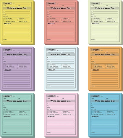 Eaasty 9 Pieces While You were Out Pads 4 x 5 Inches Assorted Colors Sticky by Eaasty