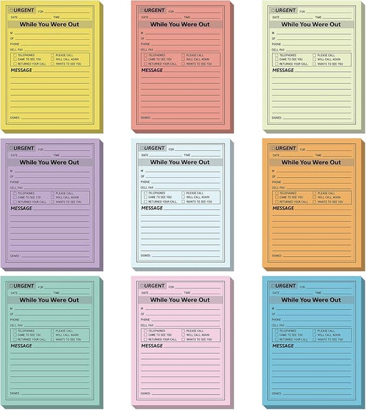Eaasty 9 Pieces While You were Out Pads 4 x 5 Inches Assorted Colors Sticky by Eaasty