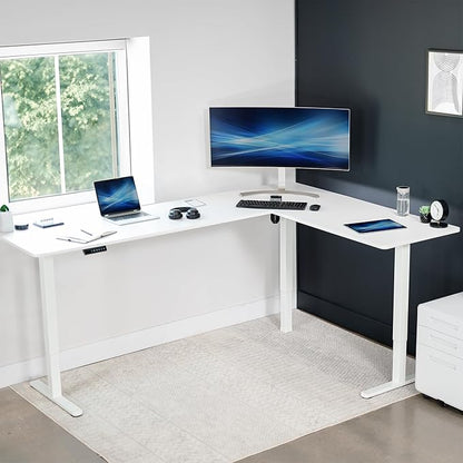 VIVO Electric Corner 84 x 63 inch L-Shaped Standing Desk, Memory Height - Image 8