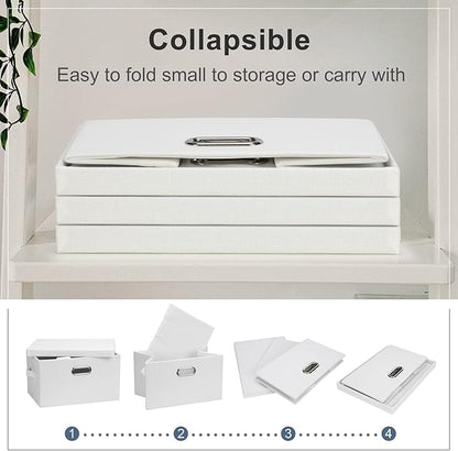 Graciadeco Medium 15" 21 Quart Collapsible Stackable Storage Bins - Image 5
