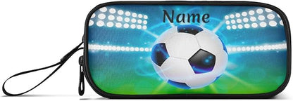 BOENLE Custom Soccer Ball on Field Pencil Case Box Boys Girls Personalized Name - Image 8