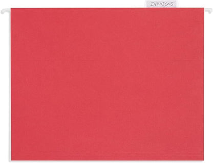 25 Blue Summit Supplies Red Hanging File Folders Letter Size – Durable 11pt - Image 6