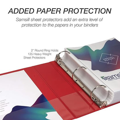 Samsill 2 Inch 3 Ring Binder, Made in USA, Economy Round Ring, 425 Sheet - Image 7