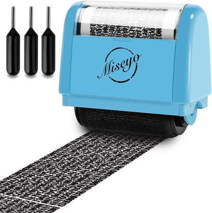 Miseyo Wide Identity Theft Protection Roller Stamp Set by Miseyo
