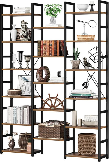 NUMENN 6-Tier Bookshelf Triple Column Bookcase - Image 4
