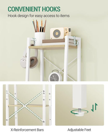 Hzuaneri Ladder Shelf, Bookshelf Bookcase, Freestanding Corner Storage Shelve - Image 7