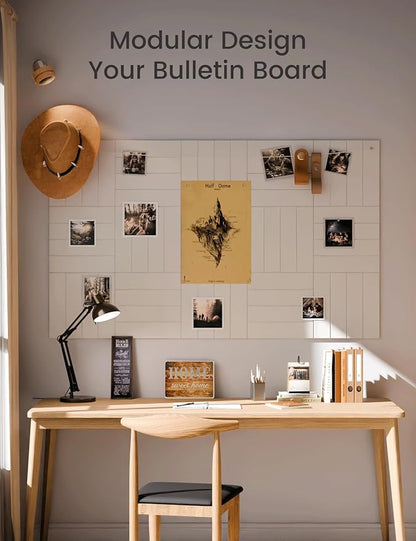 Fluxynara Felt Bulletin Board Tiles Large 48" x 36" Cork Board Alternative-12 - Image 5