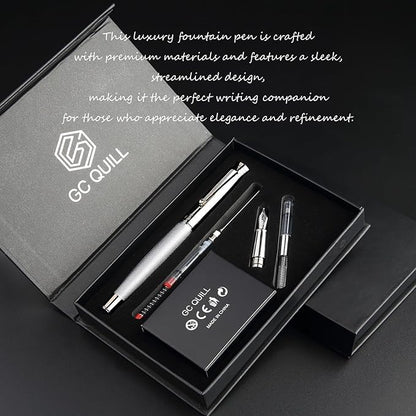 GC QUILL Fancy Fountain Pen Set – Fine and Medium Nibs, 18 Ink Cartridges - Image 5