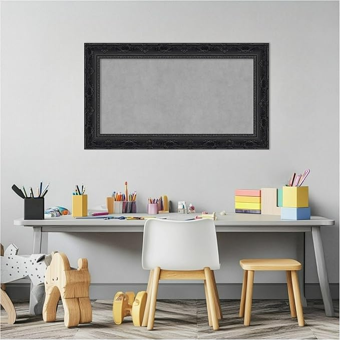Amanti Art Black Framed Magnetic Board 16x28 Small Vision Board - Image 5