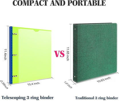 INFUN 1 Inch Telescoping 3 Ring Binder - Image 3