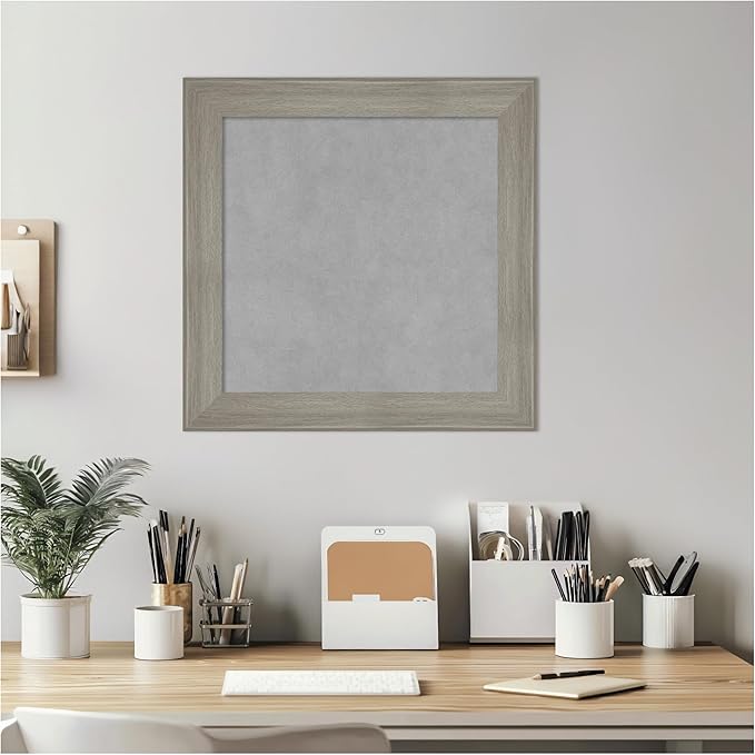 Amanti Art Grey Framed Magnetic Board 20x20 Small Vision Board - Image 5