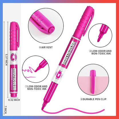 Dry Erase Markers, Fine Tip Whiteboard Marker, Low Odor Dry Marker, Fine Point - Image 2
