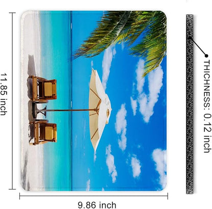 Auhoahsil Mouse Pad, 12 x 10 in Beach Theme Computer Mouse Pad - Image 7