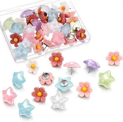 Sibba Thumb Tacks 30 PCS Colorful Cute Push Pins by Sibba