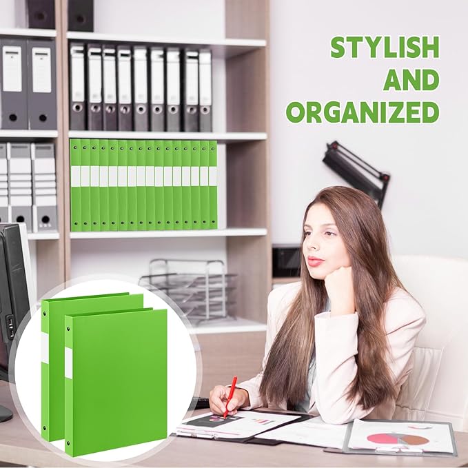 Henoyso 48 Pcs 3 Ring Binder 0.5 Inch Round Fits Letter Size 8.5'' x 11'' Paper - Image 4