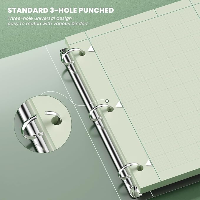 Engineering Paper 8.5 x 11, 100 Sheets Top Glue Binding Engineering Notebook - Image 4