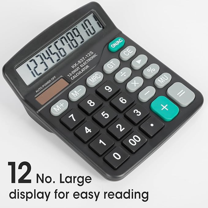 12 Pack Calculator Bulk, 12 Digits Calculators Desktop - Image 2