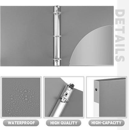 Henoyso 16 Pcs 3 Ring Binder 0.5 Inch Round Fits Letter Size 8.5'' x 11'' Paper - Image 4