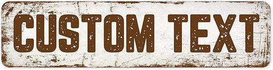 Custom Sign, Custom Street Sign, 11 Font Colors, 13 Font Styles, 4 Hole Options by MySignCenter