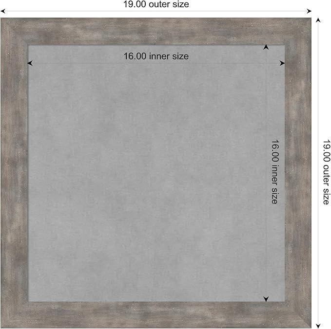 Amanti Art Silver Framed Magnetic Board 19x19 Small Vision Board - Image 3