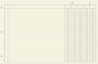 BookFactory Ledger Sheets/Large 5 Column Accounting Ledger Columnar Loose Leaf - Image 2