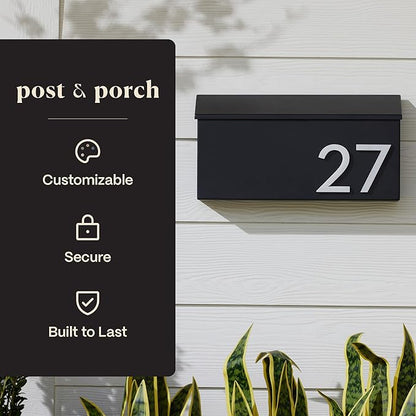 post & porch The OG Mailbox | Wall Mounted Mailbox | Black/Brown/White/Grey - Image 4