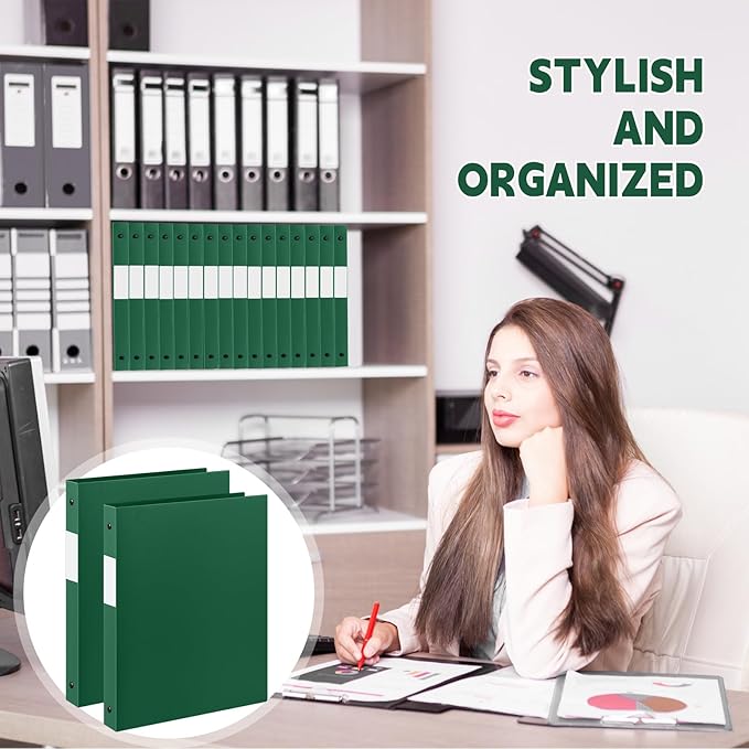Henoyso 48 Pcs 3 Ring Binder 0.5 Inch Round Fits Letter Size 8.5'' x 11'' Paper - Image 5