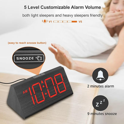 DreamSky Wooden Digital Alarm Clocks - Image 6