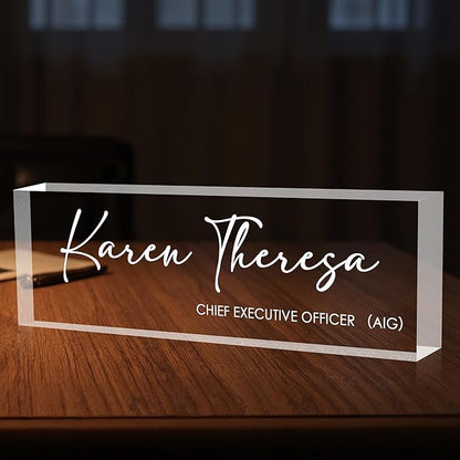Custom Office Name Plate for Desk, Desk Name Plate Personalized, Personalized by Unknown