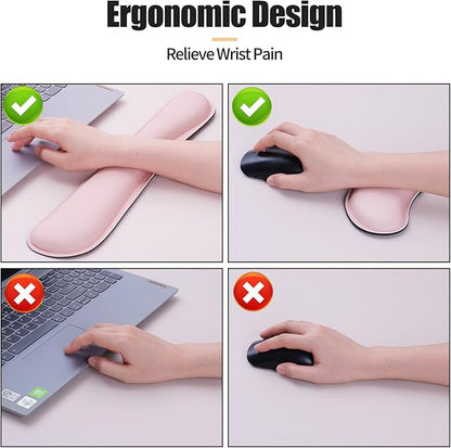 Bloss Large Desk Pad and Keyboard Wrist Rest, Large Mouse Pad + Keyboard - Image 6
