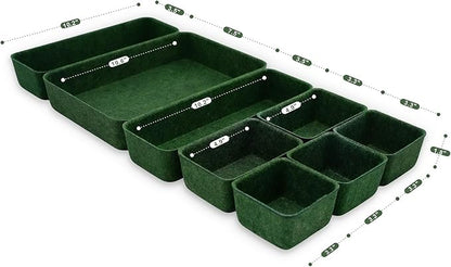Welaxy Desk drawer organizer bins shallow trays felt storage desktop box - Image 7