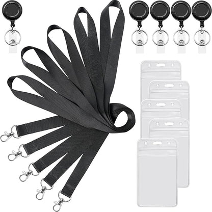 YOUOWO 5 Pack Black Lanyards - Image 6