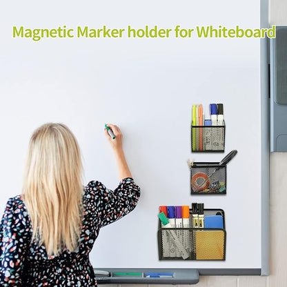 Neudeco Locker Shelf Organizer, Magnetic Pencil Holder, Metal Storage Basket - Image 7