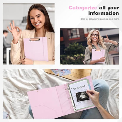 Ospelelf Mini 3 Ring Binder 5.5" x 8.5", 2 Inch Clipboard Binder - Image 7
