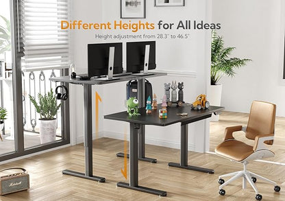 Claiks Standing Desk with Drawers, Electric Standing Desk Adjustable Height - Image 4