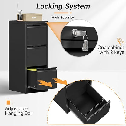 Bestoo 3-Drawer File Cabinet - Image 6