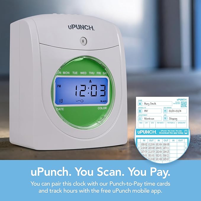 uPunch HN3540 Complete Small Business Start-Up Kit: AutoAlign Time Clock System - Image 4