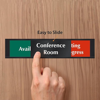 SmartSign Conference Room Door Sign Meeting In Progress/Available Door Slider - Image 5