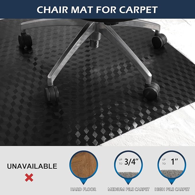 SALLOUS Chair Mat for Carpet 36" x 48" - Image 4