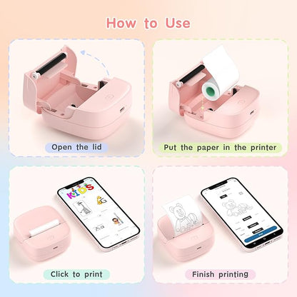 Gloryang JD-23 Sticker Printer, Mini Portable Thermal Printer Print Pod - Image 9