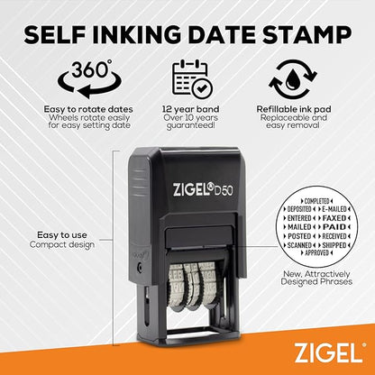 ZIGEL D50 Date Stamp with E-MAILED - Image 2
