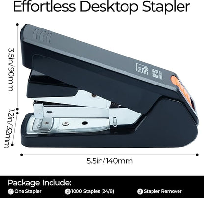 M&G Effortless Stapler 50 Sheet Capacity One-Touch Stapling, Heavy Duty Desktop - Image 3
