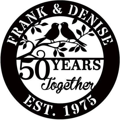 efcustomgifts Personalized 50th Anniversary Metal Signs by efcustomgifts